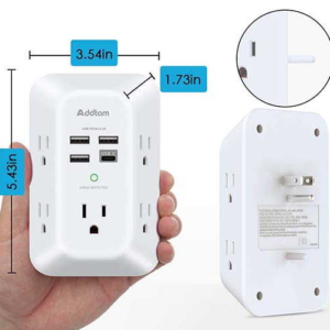 Stylish Surge Protector Outlets USB